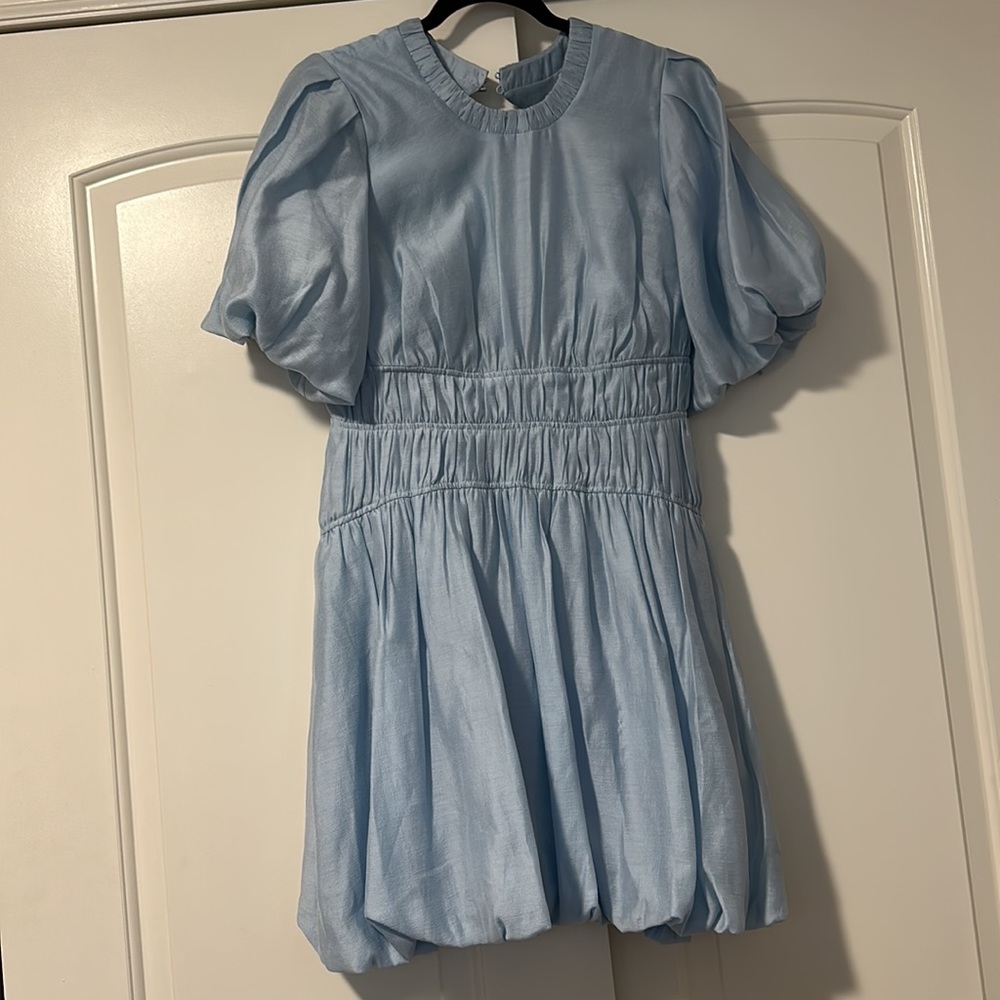 Jonathan Simkhai Echo Pleated Bubble Hem Dress - image 5